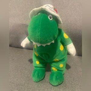 Vintage Spinmaster The Wiggles Dorothy the Dinosaur 2003 8” plush bean bag tail